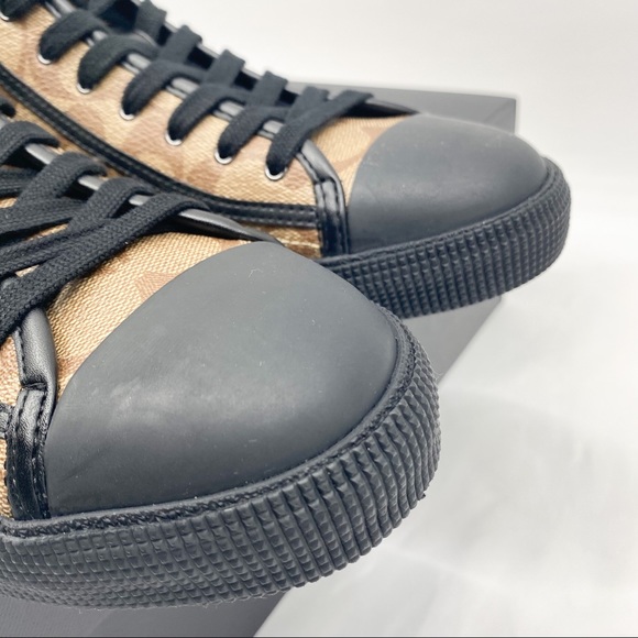 COACH Classic Signature Monogram Hi-Top Sneakers - Picture 5 of 16